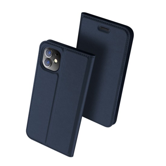 Dux Ducis Skin Pro series priekš Apple iPhone 11 - Tumši Zils - sāniski atverams maciņš ar magnētu un stendu (ādas maks, grāmatiņa, leather book wallet case cover stand)