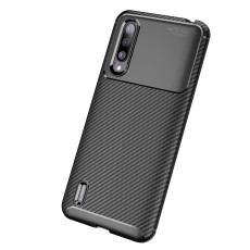 Beetle Series Carbon Fiber TPU Protection Phone Cover priekš Xiaomi Mi 9 Lite - Melns - triecienizturīgs silikona aizmugures apvalks (bampers, vāciņš, slim TPU silicone case shell cover, bumper)