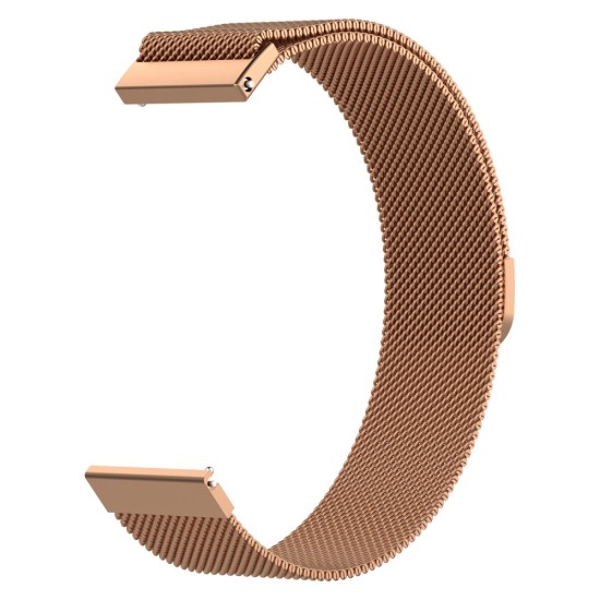 22mm Magnetic Milanese Stainless Steel Woven Smart Watch Strap - Розовое Золото - ремешок для часов на магните из нержавеющей стали для умных часов