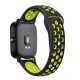 20mm Bi-color Soft Silicone Watch Strap Replacement - Melns / Zaļš - silikona siksniņas (jostas) priekš pulksteņiem