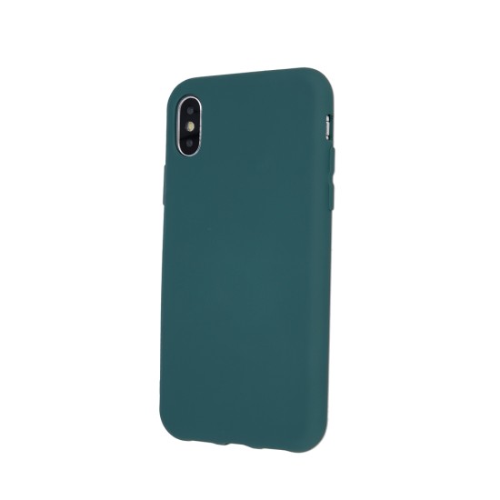 OEM Silicone Back Case (Microfiber Soft Touch) priekš Huawei P30 Lite - Tumši Zaļš - matēts silikona aizmugures apvalks