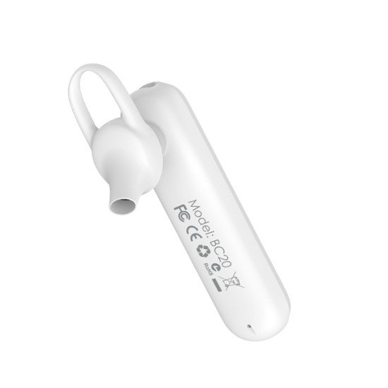 Borofone BC20 Business Wireless Headset Universālas Bluetooth V4.2 bezvadu austiņa - Balta