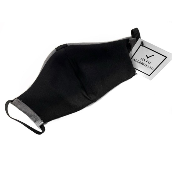 Coo Culte многоразовая тканевая Маска для лица с кармашком для фильтра - Тёмно Серая (крепится за уши) - (Protective face mask)