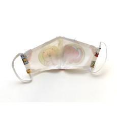 Bērnu (2-5 gadi) vairākas reizes lietojamas kokvilna auduma Sejas Maska - Zvēriņi (stiprinās aiz ausīm) - (Protective cotton face mask)