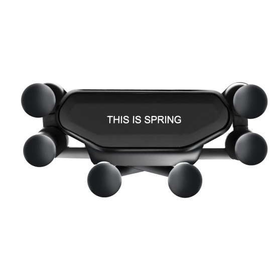 Spring Gravity Air Vent Car holder - Melns - Universāls stiprinājums turētājs auto ventilācijas režģa