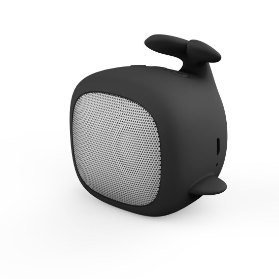 Forever Willy ABS-200 Bluetooth wireless speaker / skaļrunis - komplektā ar silikona apvalku melnā vaļa un sarkanā dinozaura formā
