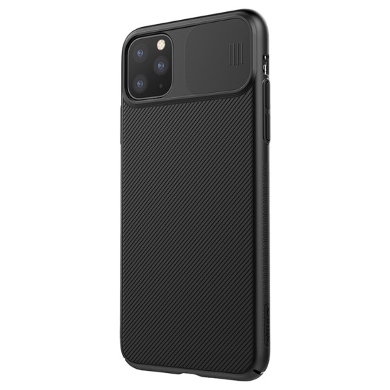 Nillkin CamShield Slide Camera Back Hard Case Cover priekš Apple iPhone 11 Pro - Melns - plastikas aizmugures apvalks / bampers ar kameras aizsargmehānismu