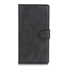 Matte Skin PU Leather Wallet Stand Book Case priekš LG K40s X430 - Melns - sāniski atverams maciņš ar stendu