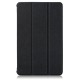 Tri-fold Stand PU Leather Case priekš Lenovo Tab M8 TB-8505 / TB-8506 3rd Gen - Melns - sāniski atverams maciņš ar stendu