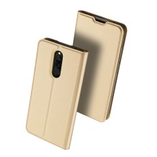 Dux Ducis Skin Pro series для Xiaomi Redmi 8 - Золотой - чехол-книжка с магнитом и стендом / подставкой (кожаный чехол-книжка, leather book wallet case cover stand)