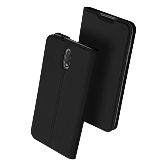 Dux Ducis Skin Pro series priekš Nokia 2.3 - Melns - sāniski atverams maciņš ar magnētu un stendu (ādas maks, grāmatiņa, leather book wallet case cover stand)