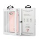 Guess Saffiano Strap series Back Case GUHCI8SBSRO priekš Apple iPhone 7 / 8 / SE2 (2020) / SE3 (2022) - Rozā - ādas aizmugures apvalks / bampers-vāciņš
