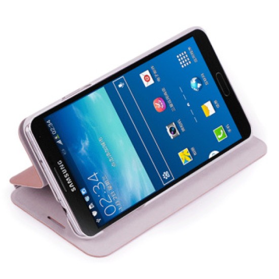 Mofi New Rui priekš Samsung Galaxy Note 3 N900 / N9005 - Rozā - sāniski atverams maciņš ar stendu (ādas maks, grāmatiņa, leather book wallet case cover stand)