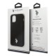 U.S. Polo Assn. Polo Type Collection series USHCN65PUBK priekš Apple iPhone 11 Pro Max - Melns - silikona aizmugures apvalks / bampers-vāciņš