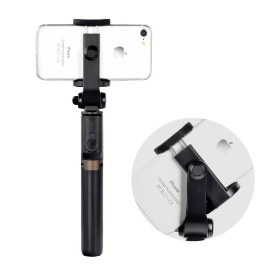 Disph Elite Bluetooth remote control Selfie Stick with Tripod - Melns - Selfie monopod Teleskopisks Universāla stiprinājuma statīvs