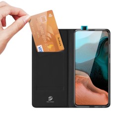 Dux Ducis Skin Pro series priekš Xiaomi Poco F2 Pro - Melns - sāniski atverams maciņš ar magnētu un stendu (ādas maks, grāmatiņa, leather book wallet case cover stand)