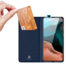 Dux Ducis Skin Pro series priekš Xiaomi Poco F2 Pro - Tumši Zils - sāniski atverams maciņš ar magnētu un stendu (ādas maks, grāmatiņa, leather book wallet case cover stand)