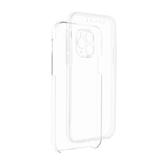 360 Full Cover Case PC / TPU priekš Apple iPhone 11 Pro Max - Caurspīdīgs - plastikas / silikona no abām pusēm apvalks / maciņš