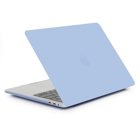 Matte Plastic Protective Case priekš Apple MacBook Air 13-inch (2018 / 2019) A1932; (2020) A2179; M1 (2020) A2337 - Gaiši Zils - matēts plastikas no abām pusēm apvalks / maciņš