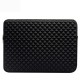 Stereo Grid PU Leather Shockproof Sleeve Bag for 15.4" Soma portatīvajam datoram - Melna - Computer Laptop / Notebook Bag / Datorsoma
