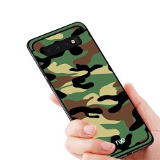 NXE Camouflage Pattern PC/TPU Hybrid Back Case priekš Samsung Galaxy S10e / S10e EE G970 - Tumši Zaļš - plastikāta / silikona aizmugures apvalks / bampers-vāciņš
