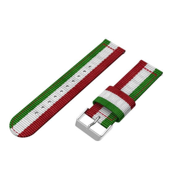 Metal Buckle Woven Nylon Smart Watch Strap для Apple Watch 38 / 40 / 41 mm - Красный / Белый / Зелёный - нейлоновый ремешок для часов