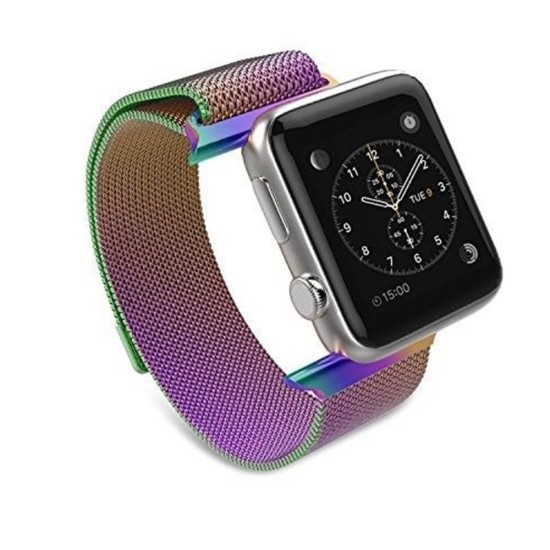 Magnetic Milanese Loop Metal Watch Strap для Apple Watch 42 / 44 / 45 mm / Ultra 49 mm - Разноцветный - ремешок для часов на магните из стали для умных часов