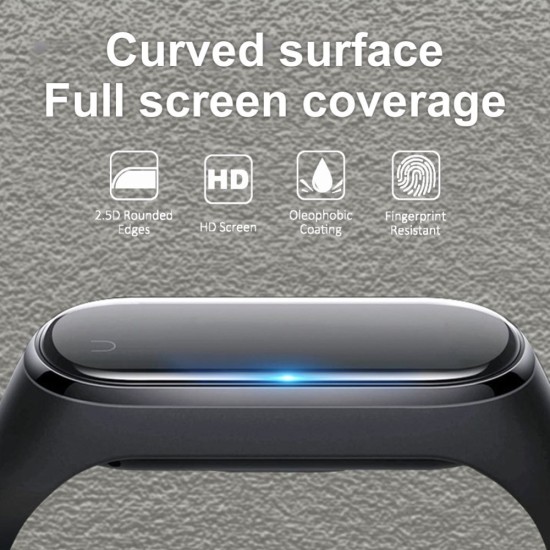 Flexible Device Screen Cover Protective Hydrogel Film priekš Xiaomi Mi Smart Band 5 - Melns - Ekrāna aizsargplēve viedpulksteņiem