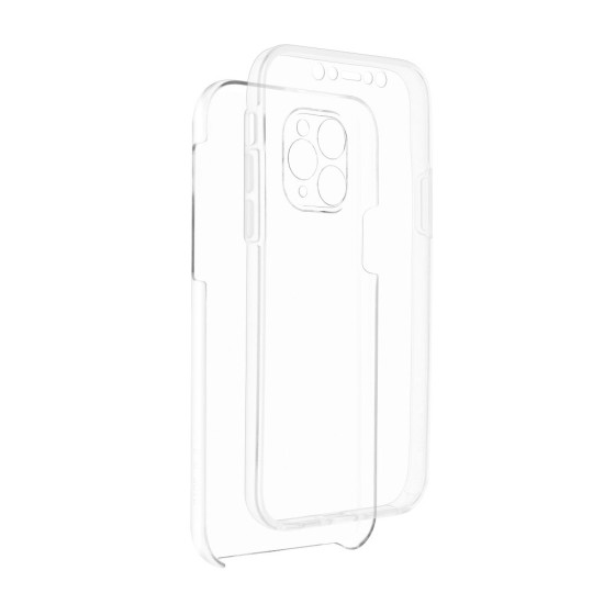 360 Full Cover Case PC / TPU для Apple iPhone 12 / 12 Pro - Прозрачный - пластиково-силиконовая накладка / чехол с обеих сторон