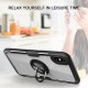 Forcell Carbon Clear Ring Back Case priekš Apple iPhone 12 / 12 Pro - Caurspīdīgs - triecienizsturīgs silikona aizmugures apvalks ar gredzenu / bampers-vāciņš