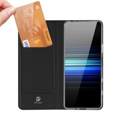 Dux Ducis Skin Pro series priekš Sony Xperia 5 II - Melns - sāniski atverams maciņš ar magnētu un stendu / grāmatveida maciņš