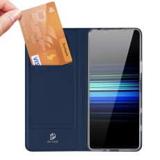 Dux Ducis Skin Pro series priekš Sony Xperia 5 II - Tumši Zils - sāniski atverams maciņš ar magnētu un stendu / grāmatveida maciņš