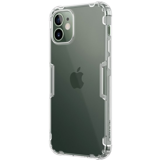 NILLKIN Nature 0.6mm Soft TPU Phone Case priekš Apple iPhone 12 mini - Caurspīdīgs - silikona aizmugures apvalks (bampers, vāciņš, slim TPU silicone case shell cover, bumper)