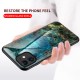 Marble Texture Glass Back Case priekš Apple iPhone 12 mini - Zaļš - stikla aizmugures apvalks / bampers-vāciņš