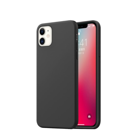 NXE Matte TPU Mobile Phone Protective Back Case priekš Apple iPhone 12 / 12 Pro - Melns - matēts silikona aizmugures apvalks / bampers-vāciņš