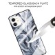 Marble Texture Glass Back Case priekš Apple iPhone 11 - Style A - stikla aizmugures apvalks / bampers-vāciņš