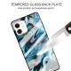 Marble Texture Glass Back Case priekš Apple iPhone 11 - Style C - stikla aizmugures apvalks / bampers-vāciņš