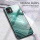 Marble Texture Glass Back Case priekš Apple iPhone 12 Pro Max - Style B - stikla aizmugures apvalks / bampers-vāciņš