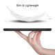 Tri-fold Stand PU Smart Auto Wake/Sleep Leather Case priekš Samsung Galaxy Tab S7 Plus T970 / T976 / Tab S8 Plus X800 / X806 - Melns - sāniski atverams maciņš ar stendu