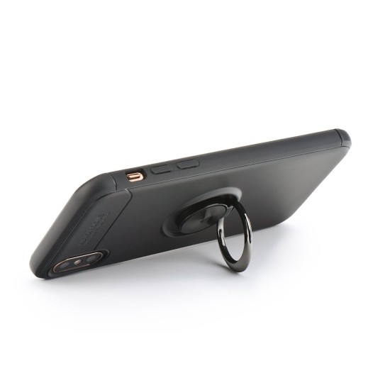 Forcell Ring Case для OnePlus Nord - Чёрный - силиконовая накладка с кольцом / бампер-крышка