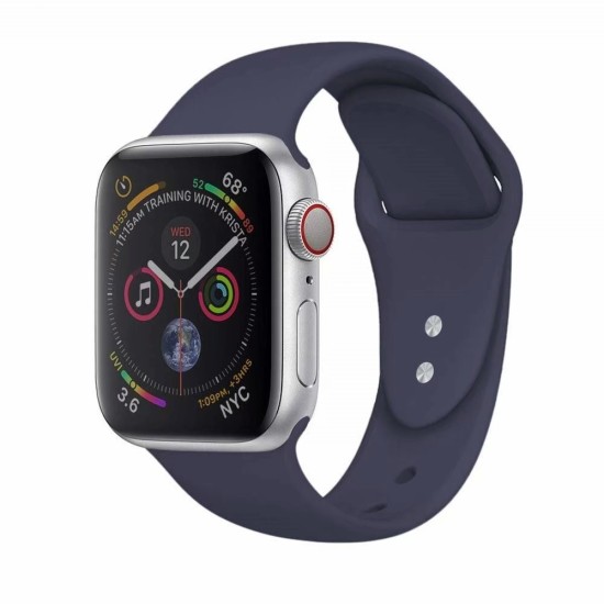 Dual Color Silicone Watch Band для Apple Watch 42 / 44 / 45 mm / Ultra 49 mm - Синий - силиконовый ремешок для часов с двумя застёжками