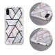 Geometric Marmur Back Case priekš Apple iPhone 12 / 12 Pro - Rozā - silikona aizmugures apvalks / bampers-vāciņš