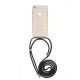 Forcell Cord Case для Apple iPhone 12 mini - Чёрный шнурок - прозрачный противоударная силиконовая накладка / бампер с верёвкой-шнурком