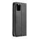 Smart Magnetic Case priekš Samsung Galaxy M21 M215 - Melns - sāniski atverams mākslīgas ādas maciņš ar stendu