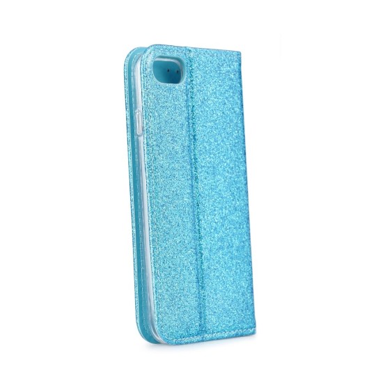 Forcell Shining Book Case priekš Samsung Galaxy S21 G991 - Gaiši Zils - sāniski atverams maciņš ar stendu / grāmatveida maks