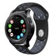 22mm Tech-Protect Soft Band Silicone Watch Strap Sport hasp - Melns / Pelēks - silikona siksniņas (jostas) priekš pulksteņiem
