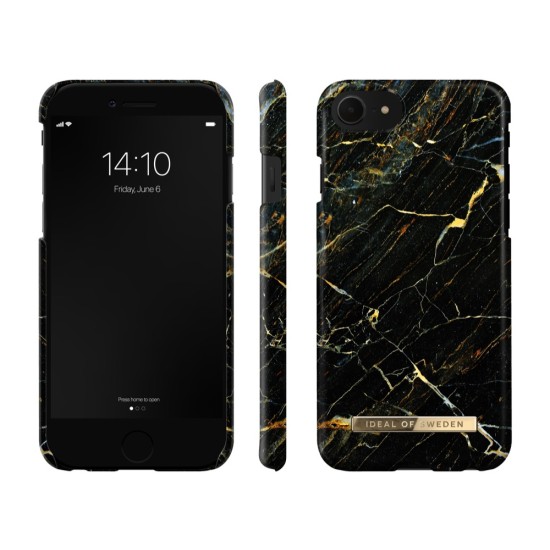 iDeal of Sweden Fashion CA16 Back Case priekš Apple iPhone 7 / 8 / SE2 (2020) / SE3 (2022) - Port Laurent Marble - plastikāta aizmugures apvalks ar iebūvētu metālisku plāksni / bampers-vāciņš