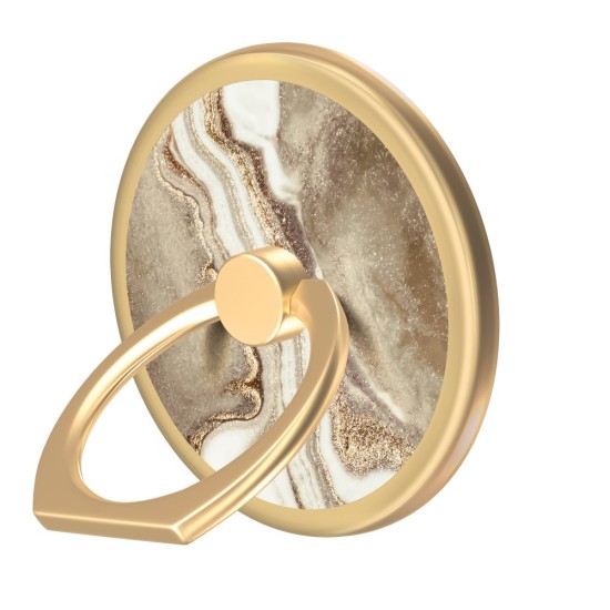 iDeal of Sweden Magnetic Ring Mount - Golden Sand Marble - Universāls magnētisks gredzens-turētājs telefonam