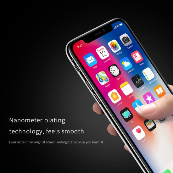 Nillkin Amazing XD CP/Max 3D Full Glue Tempered Glass protector priekš Apple iPhone 11 / XR - Melns - Ekrāna Aizsargstikls / Bruņota Stikla Aizsargplēve (Full screen size curved)