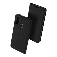 Dux Ducis Skin Pro series priekš Samsung Galaxy A20s A207 - Melns - sāniski atverams maciņš ar magnētu un stendu
